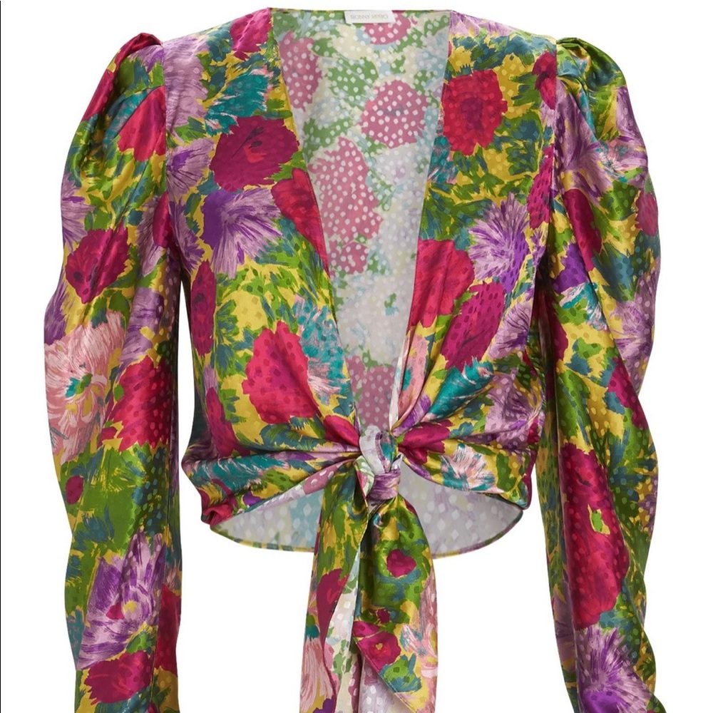 Ronny Kobo Bianca Floral Tie Top